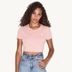 Classic Logo Baby Tee -Playboy Clothing 01 538718 6863299575905 CREWNECK RIB TEE PINK 34492 WEBSIZE 5646ec0d 6f32 4836 a40f abd452cc748c