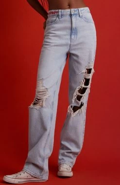 Women's Cloud Nine Boyfriend Denim Pants -Playboy Clothing 0860454210150NEW 00 349