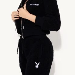 Sherpa Jogger -Playboy Clothing 1.5 541265 541270 SHERPA HOODIE AND JOGGER BLACK 0046 49495587 939d 431a 9e9d 500795cd72be
