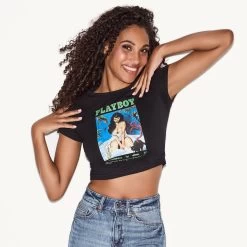 Playboy Clothing -Playboy Clothing 13 538783 6863300984929 BABY TEE HORROR FILMED BLACK 36425 WEBSIZE 6deddcf8 d0ea 458a 8337 54e2b7ed40da