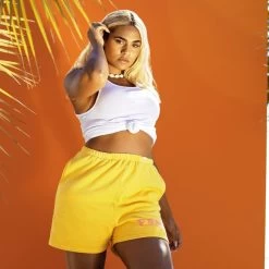 VIP Club Sweat Short Yellow -Playboy Clothing 20210528 Summer 21 Lloyd Pursall 020 c89bef09 ae77 4b7e 8b31 f90472efd08e