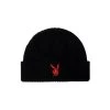 Rabbit Head Knit Beanie Black With Red Bunny -Playboy Clothing 2 6ffcc192 df0e 48a4 9687 4761ec86e58b