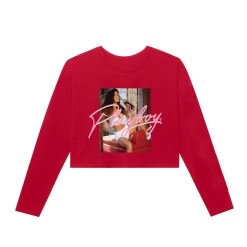 August 1993 Playmate Jennifer Lavoie Cropped Long Sleeve