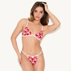 The Basics Triangle Bralette -Playboy Clothing 39.5 537552 537564 BASICS TRIANGLE BRALETTE AND THONG HEART BUNNY RED 3239 fb5db176 ad28 451d 864a a1247b7b6a19 Copy