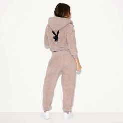 Sherpa Hoodie -Playboy Clothing 3 541285 541290 SHERPA HOODIE AND JOGGER MOCHA 0319 4e1190e3 dd45 4f0a bb03 b3337237560e