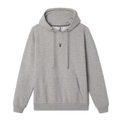 Men's Playboy Bunny Hoodie -Playboy Clothing 518796 6694852853857 DEF HOODIE GREY SHIRT BLACK SHIRT BLACK5copy