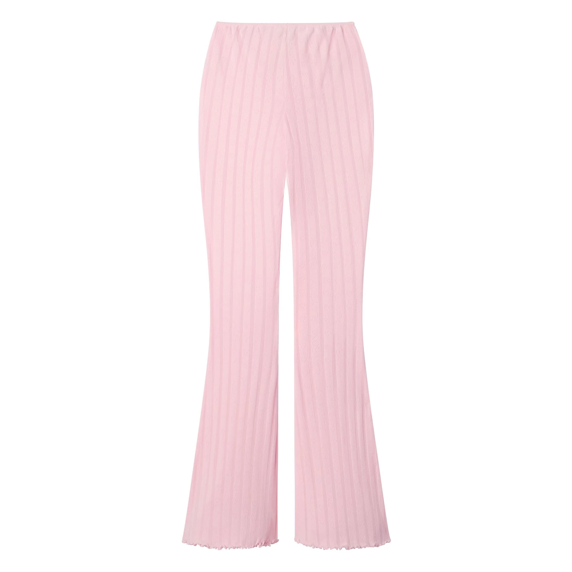 Women's Pointelle Logo Flare Pants 5 Women's Pointelle Logo Flare Pants - Image 3