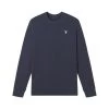 Bunny Basics Crewneck, Navy Blue -Playboy Clothing 542670 6926183694433 BUNNY BASICS CREWNECK PETROL BLUE FRONT