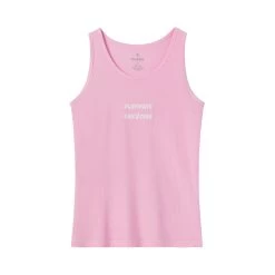 Playmate Of The Year Tank - Pink / White Print