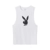 Rabbit Head Muscle Tank -Playboy Clothing 6927219818593 MENS MOTO TANK WHITE 02