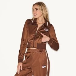 Playboy X FILA Mardi Track Pant -Playboy Clothing 91 516343 516333 PB X FILA JILL SLIM ZIP UP JACKET MARDI TRACK PANT BROWN 69272 WEBSIZE 0f0fa573 a91c 4ab0 92fe 3aa61d0a125d