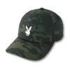 Adjustable Rabbit Head Logo Hat Camo -Playboy Clothing AdjustableRabbitHeadLogoHatMulticamoBlack