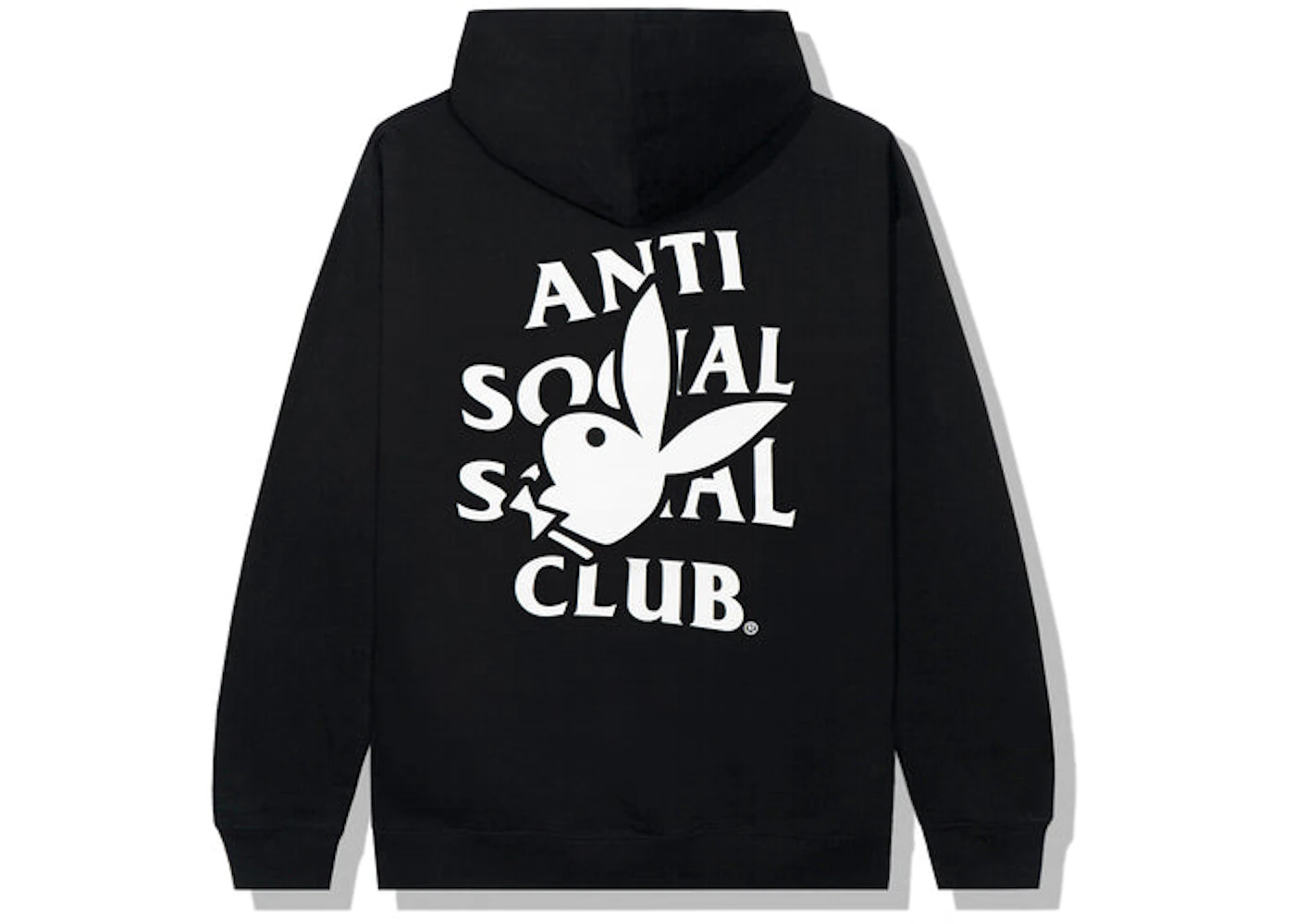 Playboy Clothing -Playboy Clothing Anti Social Social Club Playboy Bunny Logo Hoodie Black