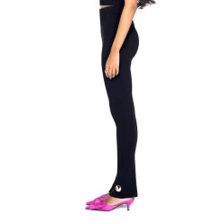 Women's Flared Ribbed Leggings -Playboy Clothing BIgBunny Flared Leggings Black 005 d2e39d54 934a 422e b9e1 dcb033c135f3