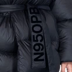 Belted Long Puffer Jacket -Playboy Clothing BIgBunny Robe Puff Black On Model 0008 049aa21c b48e 4606 a028 8d4567144c5d