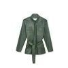 Leather Safari Jacket -Playboy Clothing BIgBunny Safari Jacket Moss 001