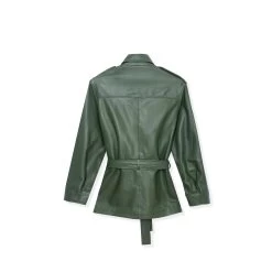 Leather Safari Jacket 11 Leather Safari Jacket -Playboy Clothing BIgBunny Safari Jacket Moss 002