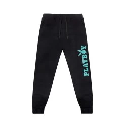 Masthead Sweatpants -Playboy Clothing BLKTEALLOGOJOGGER