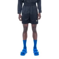 Long Silk Shorts -Playboy Clothing BigBunny Basketball Short Black 006 9c56865e 4ca2 4903 a62f e8ed43dc0771