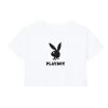 Logo Women's Cropped T-Shirt -Playboy Clothing CROPTOPWHITE aa549530 bd94 4114 8ada 93275d46431d