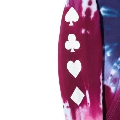 Ace Of Spades Tie Dye Hoodie -Playboy Clothing Color Bars Ace of Spades Tie Dye HoodiePink Purple 03