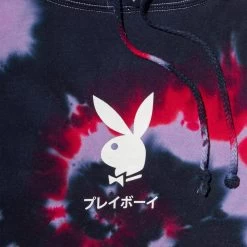 Tokyo Club Tie-Dye Hoodie -Playboy Clothing Color Bars Tie Dye Hoodie Pink 04