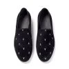 Duke + Dexter Velvet Mini Rabbit Head Loafers -Playboy Clothing Duke Dexter Velvet Mini Rabbit Head Loafers Black 01