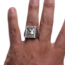 Trust No One Ring -Playboy Clothing IMG 2011 Edit