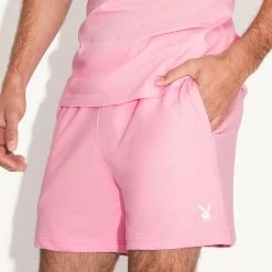 Playmate Of The Year Sweatshort - Pink / White