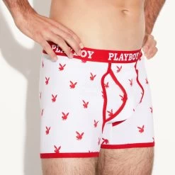 Rabbit Head Boxer Briefs 15 Rabbit Head Boxer Briefs -Playboy Clothing M10 480252 4833299267681 RABBIT HEAD BOXER BRIEFS RED 1161