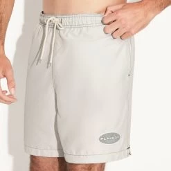 Men's Volume Swim Short -Playboy Clothing M22 521772 6731917754465 MENS VOLUME SWIM SHORT WHITE SAND 2209