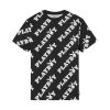 Men's Repeating Masthead T-Shirt -Playboy Clothing PB MENS REPEATING MASTHEAD TSHIRT BLACK F
