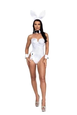Playboy Rhinestone Bunny - 3pcs Set 13 Playboy Rhinestone Bunny - 3pcs Set -Playboy Clothing PB148 Wht