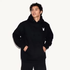 Jan 1989 Cover Hoodie 10 Jan 1989 Cover Hoodie -Playboy Clothing PBD M14 J1989CC BLK MD 4853178695777 JAN 1989 COVER HOODIE BLACK 6461