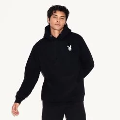 Jan 1989 Cover Hoodie 11 Jan 1989 Cover Hoodie -Playboy Clothing PBD M14 J1989CC BLK MD 4853178695777 JAN 1989 COVER HOODIE BLACK 6468