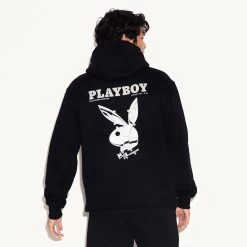 Jan 1989 Cover Hoodie 9 Jan 1989 Cover Hoodie -Playboy Clothing PBD M14 J1989CC BLK MD 4853178695777 JAN 1989 COVER HOODIE BLACK 6480