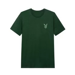 Inhale Femlin T-Shirt -Playboy Clothing PBFEMLINBUNNYTEEGREEN FRONT