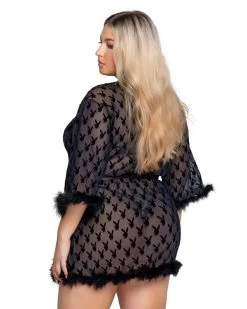 PLAYBOY BUNNY NOIR ROBE -Playboy Clothing PBLI104Q Back 600x e120c10e b462 454c ad68 16a5dfbf6435