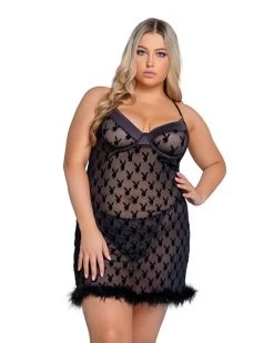 PLAYBOY BUNNY NOIR CHEMISE -Playboy Clothing PBLI105Q 600x 56bbde70 b2a2 4a9b be95 ec9024d3082b