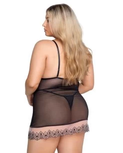 PLAYBOY BUNNY KISS BABYDOLL 2-PIECE SET -Playboy Clothing PBLI117Q Back 600x 986c0bd3 62db 4949 9025 80d823b686b3