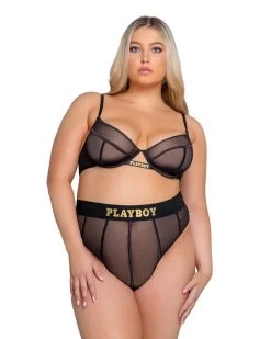 PLAYBOY CAGE 2-PIECE SET -Playboy Clothing PBLI119Q Blk 600x ee642714 92ba 4cff ad6d b6fb82a00ec0