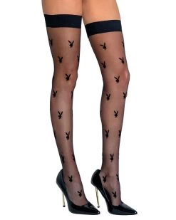 PLAYBOY BUNNY NOIR STOCKINGS
