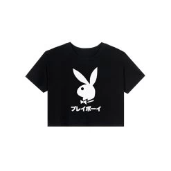 Japanese Rabbit Head Women's Cropped T-Shirt