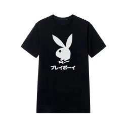 Japanese Rabbit Head T-Shirt 8 Japanese Rabbit Head T-Shirt -Playboy Clothing PB JAP BLK TEE