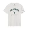 Men's Heads Or Tails T-Shirt -Playboy Clothing PB MENS HEADS OR TAILS SHIRT WHITE 001