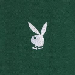 Performance Rabbit Head Polo Shirt -Playboy Clothing PB PERFORMANCE RABBIT HEAD POLO SHIRT GREEN 003 2ed9333d 1bb6 49cc b556 7c401f4051a1
