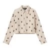 Women's Cropped Button Down Shirt -Playboy Clothing PB WOMENS CROPPED BUTTON DOWN SHIRT TAN 011
