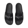Women's Masthead Heart Slides -Playboy Clothing PB WOMENS MASTHEAD HEART SLIDES BLACK