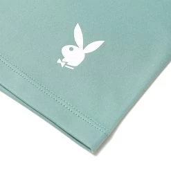 Women's Active Tie Ruched Bike Shorts -Playboy Clothing PLAYBOY ACTIVE RECYCLED RUCHED CHANNEL CYCLING SHORT GREEN 04 7981715f 3d75 4d05 90dd 45c930fb2ccb