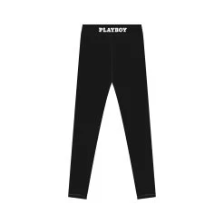 Women's Active Ruched Waistband Leggings -Playboy Clothing PLAYBOY ACTIVE RECYCLED RUCHED CHANNEL WAISTBAND LEGGINGS BLACK 02 c0af48ba 1b6c 4b74 b58b 0c11de5fe702